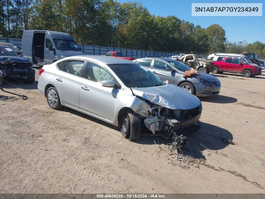 2016 Nissan Sentra Fe+ S/S/Sl/Sr/Sv VIN: 3N1AB7AP7GY234349 Lot: 40639225