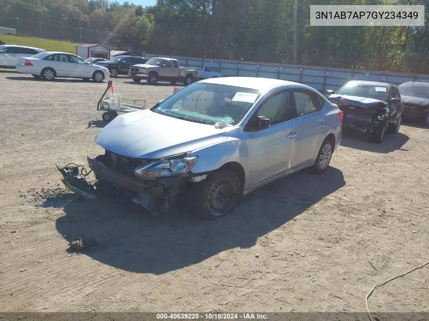 2016 Nissan Sentra Fe+ S/S/Sl/Sr/Sv VIN: 3N1AB7AP7GY234349 Lot: 40639225