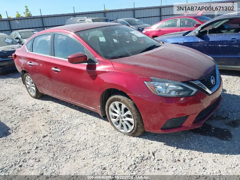 2016 Nissan Sentra Sv VIN: 3N1AB7AP0GL671302 Lot: 40645999