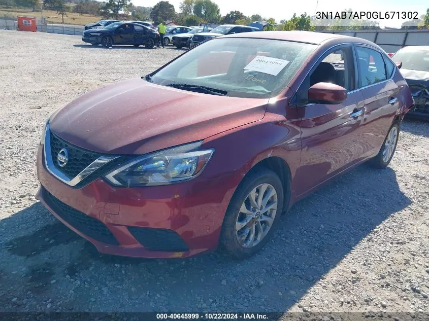 2016 Nissan Sentra Sv VIN: 3N1AB7AP0GL671302 Lot: 40645999