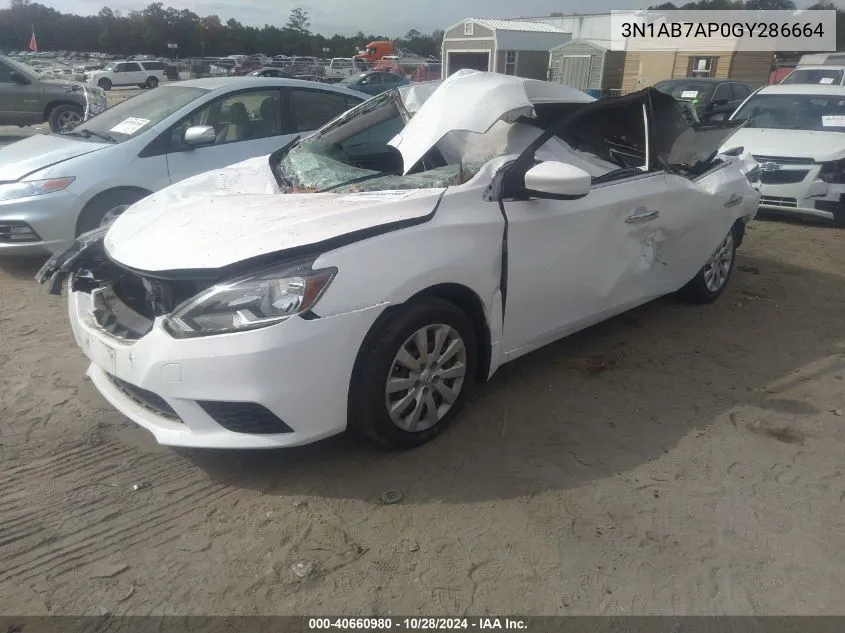 3N1AB7AP0GY286664 2016 Nissan Sentra S