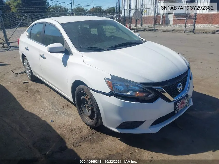 3N1AB7AP9GY292382 2016 Nissan Sentra Fe+ S/S/Sl/Sr/Sv