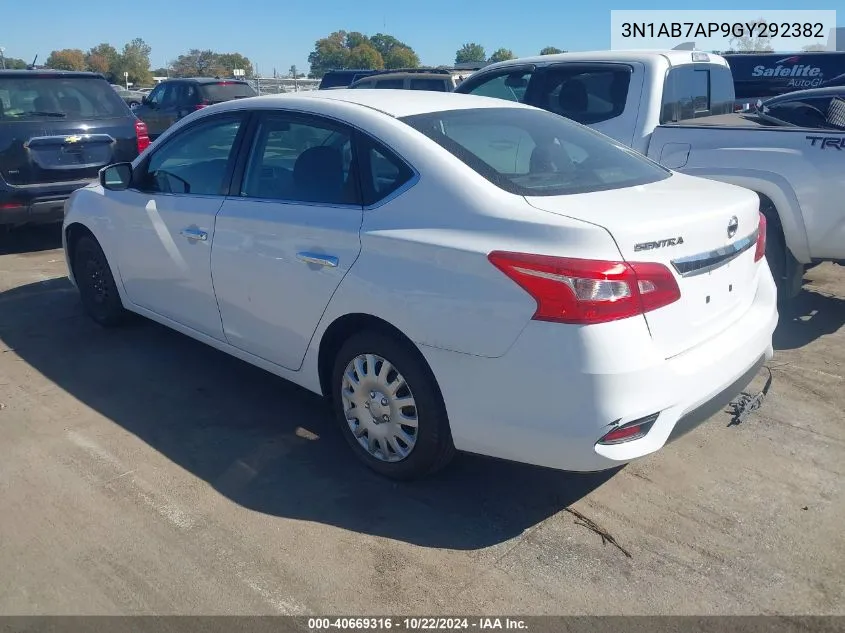 3N1AB7AP9GY292382 2016 Nissan Sentra Fe+ S/S/Sl/Sr/Sv