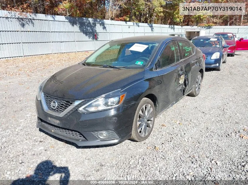 2016 Nissan Sentra Sr VIN: 3N1AB7AP7GY319014 Lot: 40686956