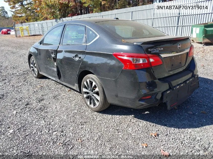 2016 Nissan Sentra Sr VIN: 3N1AB7AP7GY319014 Lot: 40686956