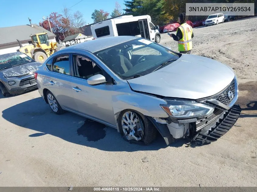 2016 Nissan Sentra S VIN: 3N1AB7AP1GY269534 Lot: 40688115