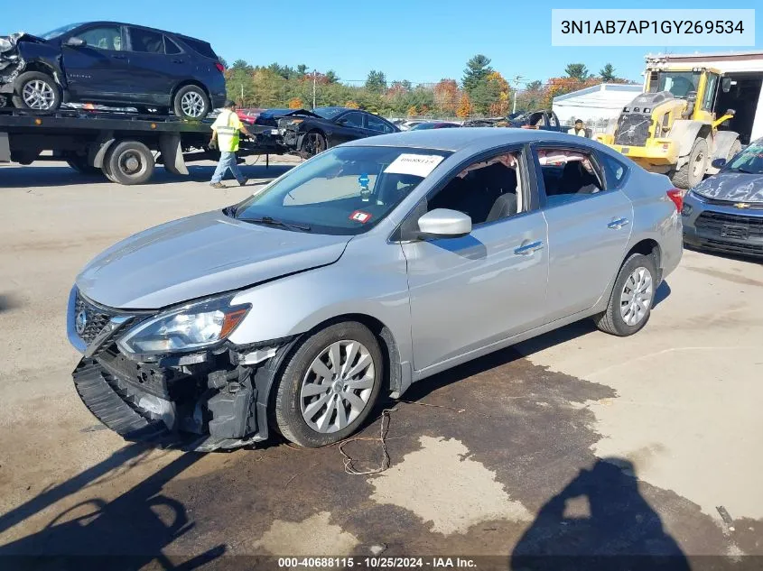 2016 Nissan Sentra S VIN: 3N1AB7AP1GY269534 Lot: 40688115