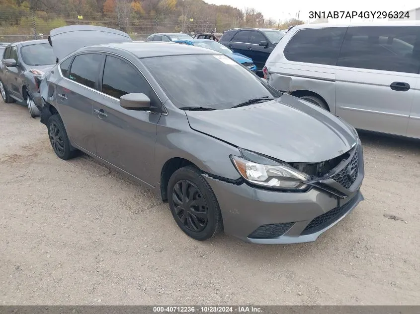 2016 Nissan Sentra Fe+ S VIN: 3N1AB7AP4GY296324 Lot: 40712236