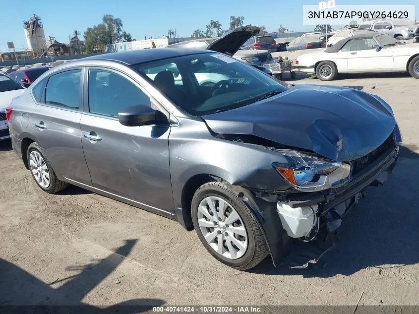 2016 Nissan Sentra S VIN: 3N1AB7AP9GY264629 Lot: 40741424