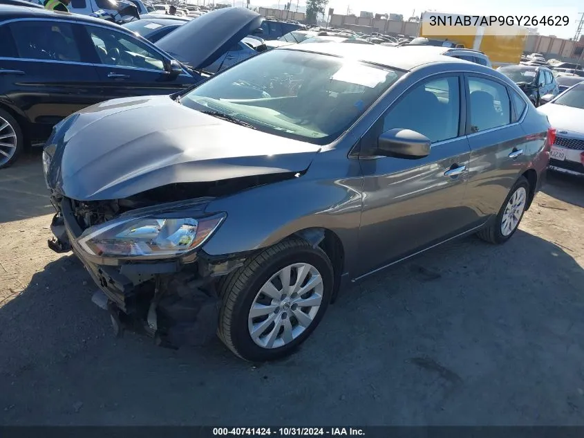 2016 Nissan Sentra S VIN: 3N1AB7AP9GY264629 Lot: 40741424