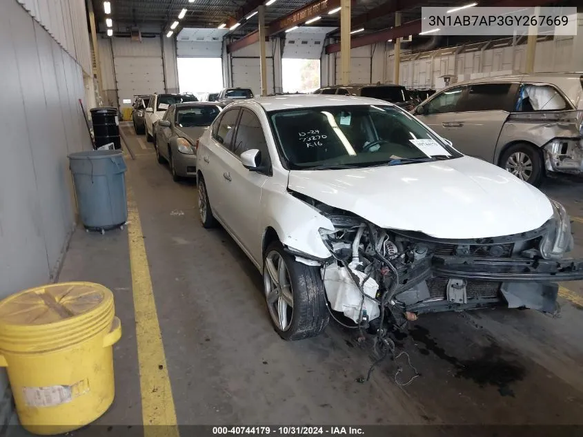 2016 Nissan Sentra Sv VIN: 3N1AB7AP3GY267669 Lot: 40744179