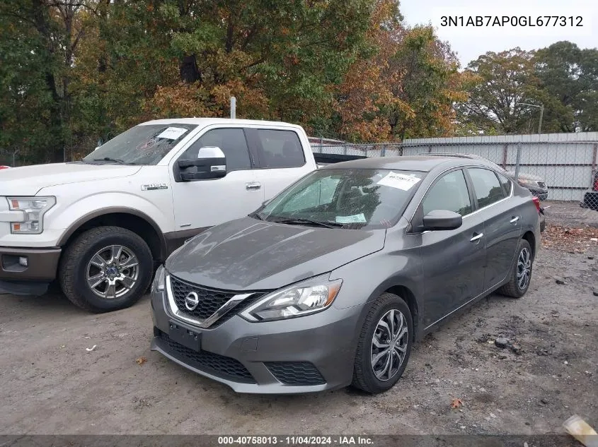 2016 Nissan Sentra Sv VIN: 3N1AB7AP0GL677312 Lot: 40758013