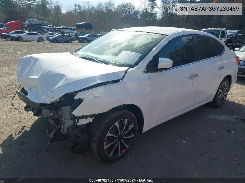 2016 Nissan Sentra Fe+ S/S/Sl/Sr/Sv VIN: 3N1AB7AP3GY230489 Lot: 40782763