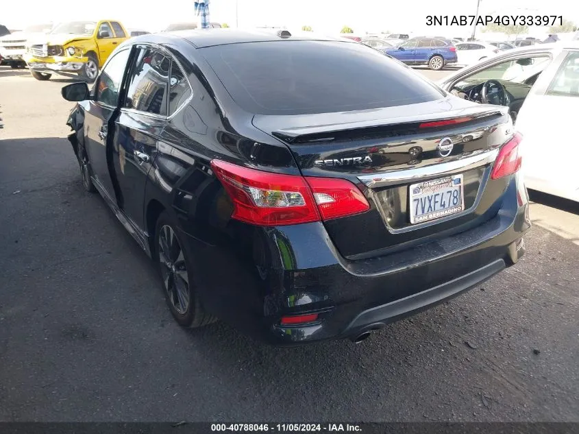 2016 Nissan Sentra Sr VIN: 3N1AB7AP4GY333971 Lot: 40788046