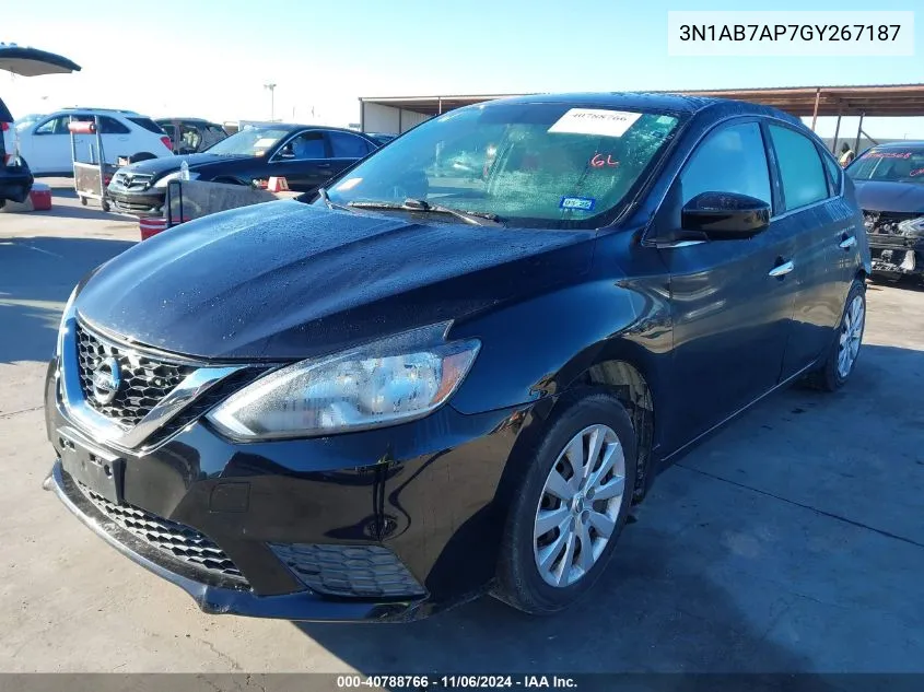 2016 Nissan Sentra S VIN: 3N1AB7AP7GY267187 Lot: 40788766