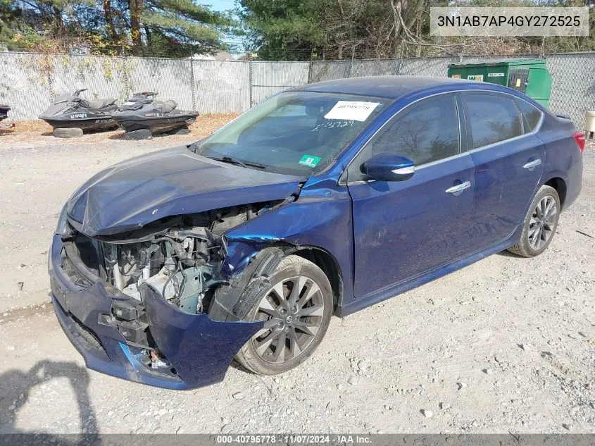 2016 Nissan Sentra Sr VIN: 3N1AB7AP4GY272525 Lot: 40795778