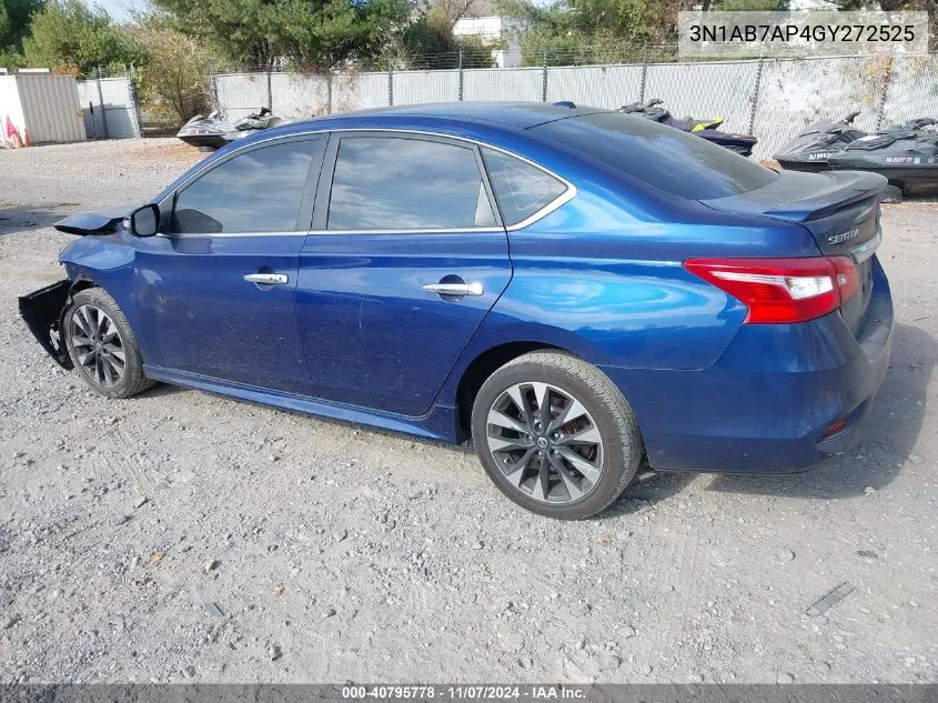 2016 Nissan Sentra Sr VIN: 3N1AB7AP4GY272525 Lot: 40795778