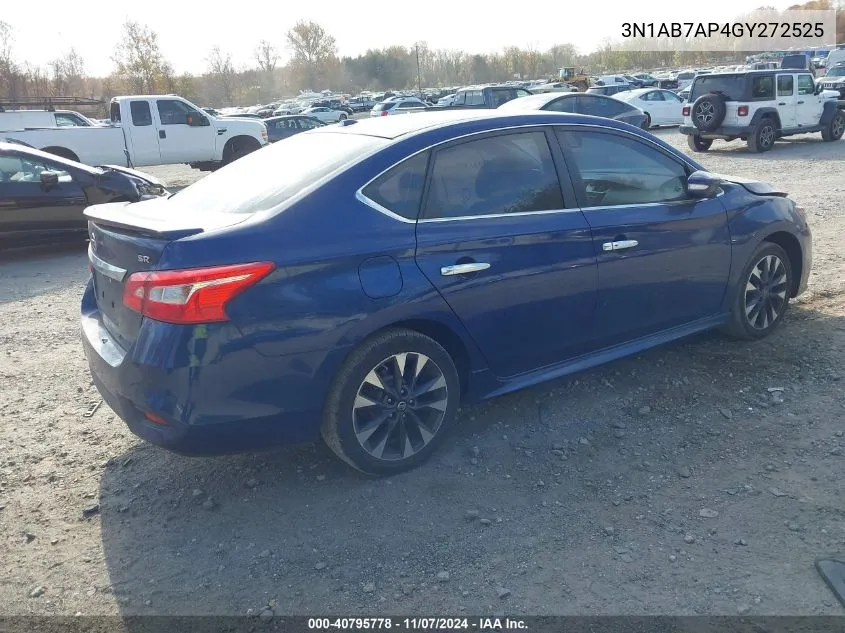 2016 Nissan Sentra Sr VIN: 3N1AB7AP4GY272525 Lot: 40795778