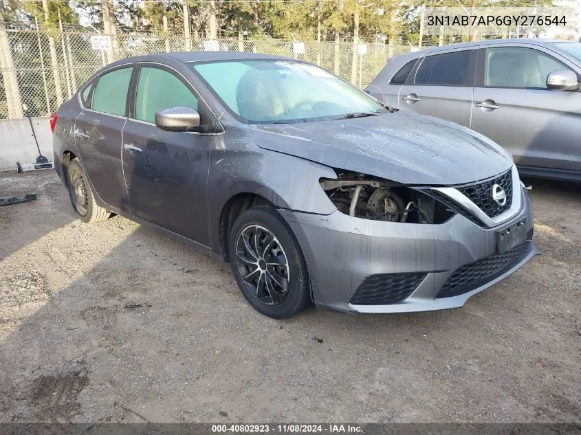 2016 Nissan Sentra Fe+ S/S/Sl/Sr/Sv VIN: 3N1AB7AP6GY276544 Lot: 40802923