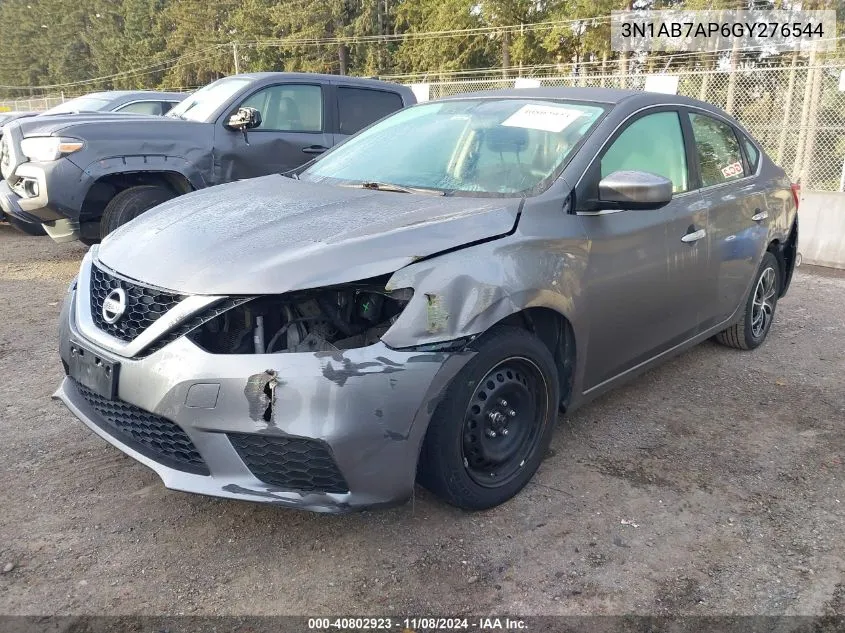 2016 Nissan Sentra Fe+ S/S/Sl/Sr/Sv VIN: 3N1AB7AP6GY276544 Lot: 40802923