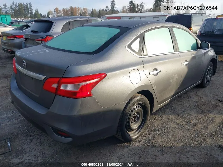 2016 Nissan Sentra Fe+ S/S/Sl/Sr/Sv VIN: 3N1AB7AP6GY276544 Lot: 40802923