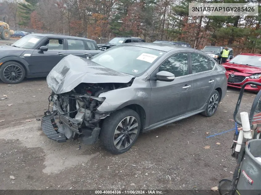 2016 Nissan Sentra Sr VIN: 3N1AB7AP1GY285426 Lot: 40804336