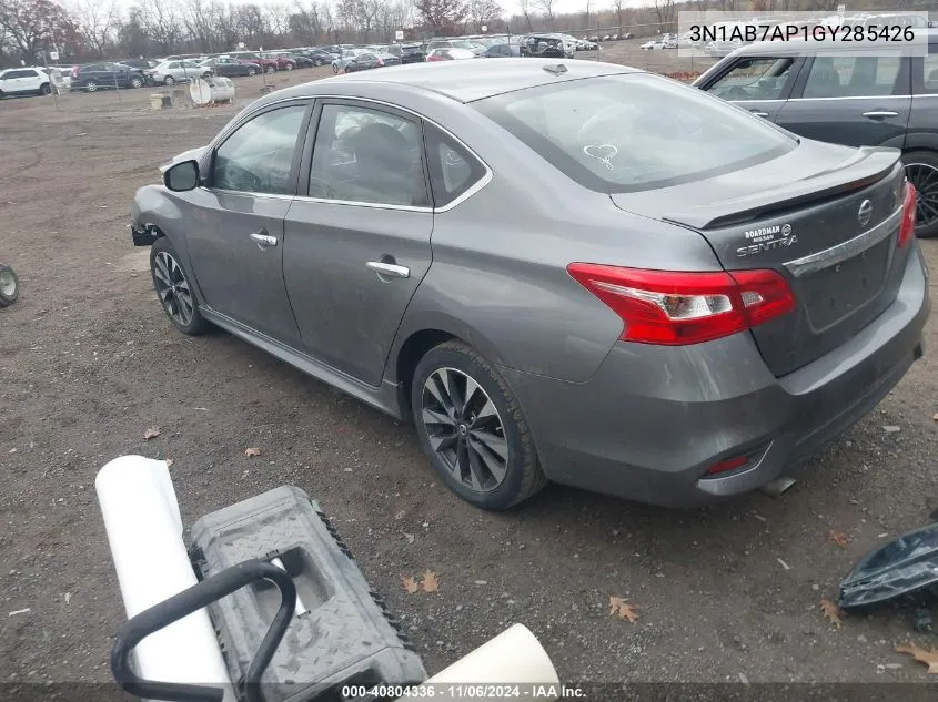 2016 Nissan Sentra Sr VIN: 3N1AB7AP1GY285426 Lot: 40804336