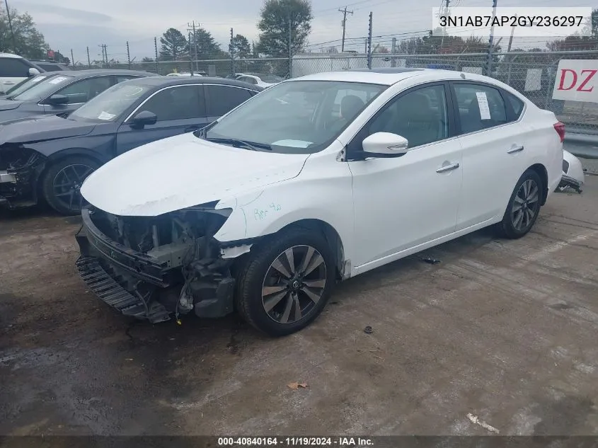 2016 Nissan Sentra Sl VIN: 3N1AB7AP2GY236297 Lot: 40840164