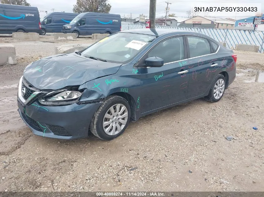 3N1AB7AP5GY330433 2016 Nissan Sentra Sv