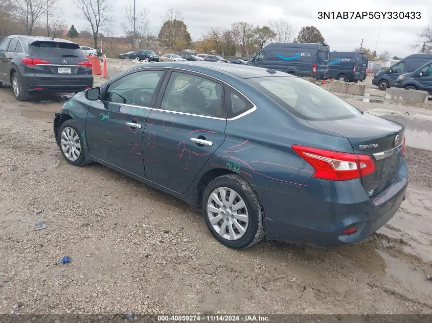 3N1AB7AP5GY330433 2016 Nissan Sentra Sv