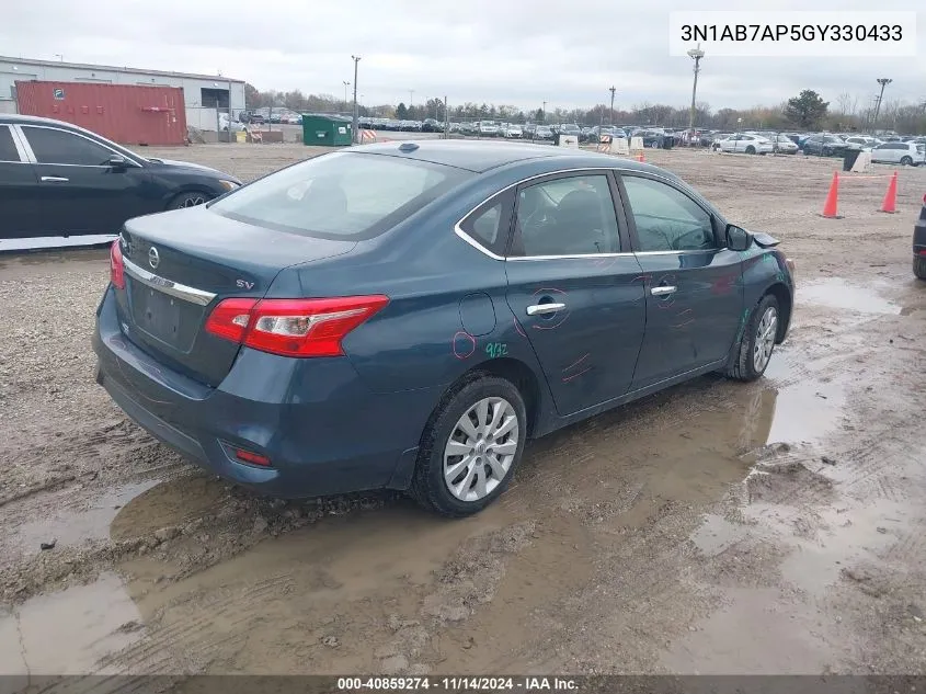 3N1AB7AP5GY330433 2016 Nissan Sentra Sv