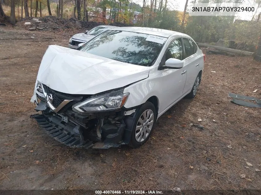 2016 Nissan Sentra S VIN: 3N1AB7AP7GY329400 Lot: 40870466