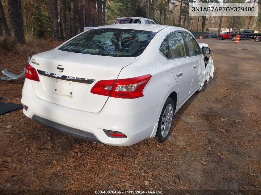 2016 Nissan Sentra S VIN: 3N1AB7AP7GY329400 Lot: 40870466