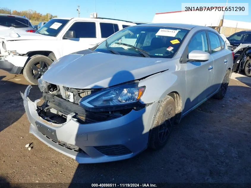 2016 Nissan Sentra Fe+ S/S/Sl/Sr/Sv VIN: 3N1AB7AP7GL651290 Lot: 40898511