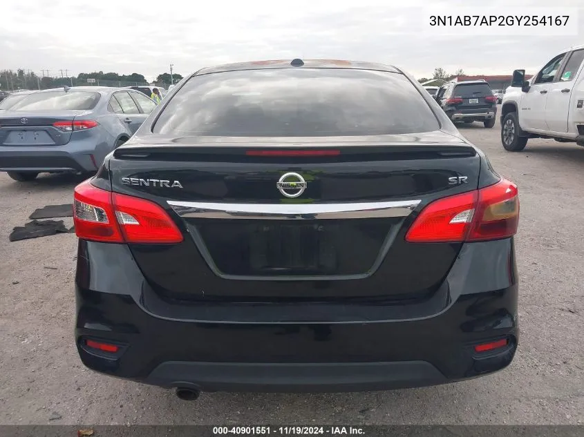 2016 Nissan Sentra Sr VIN: 3N1AB7AP2GY254167 Lot: 40901551