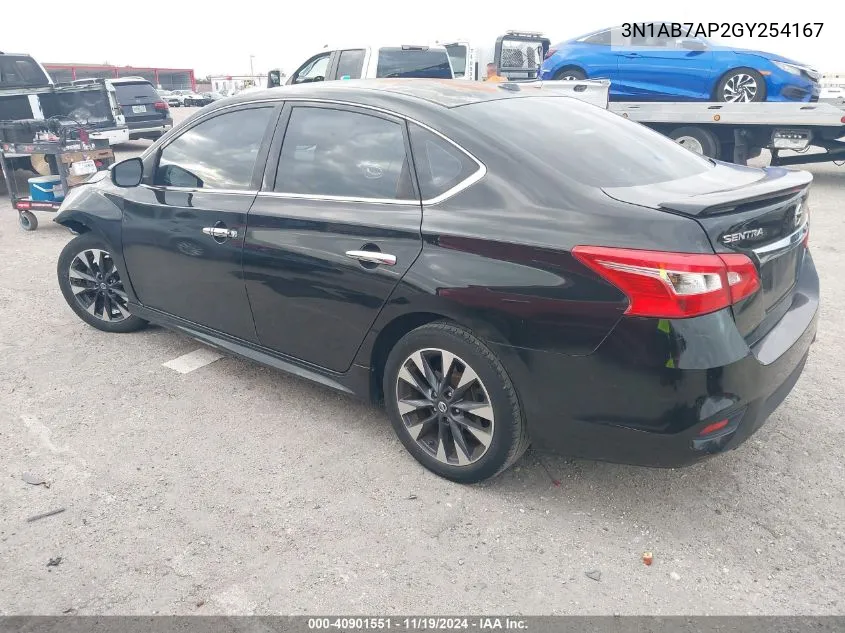 2016 Nissan Sentra Sr VIN: 3N1AB7AP2GY254167 Lot: 40901551