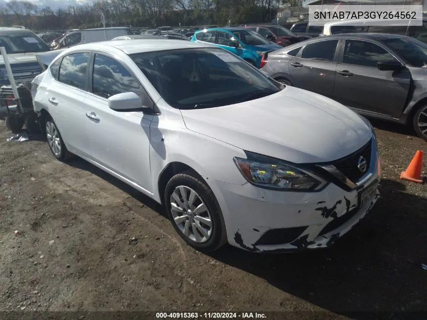 2016 Nissan Sentra S VIN: 3N1AB7AP3GY264562 Lot: 40915363