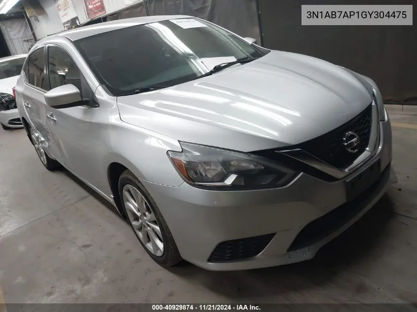 2016 Nissan Sentra S VIN: 3N1AB7AP1GY304475 Lot: 40929874