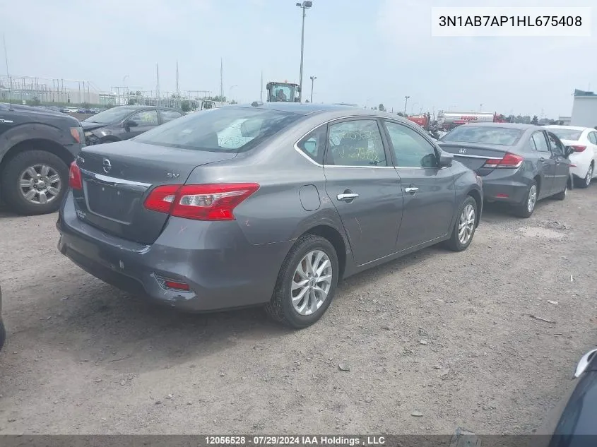 2017 Nissan Sentra VIN: 3N1AB7AP1HL675408 Lot: 12056528