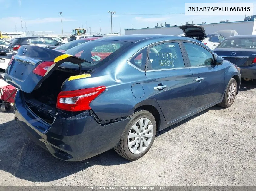 2017 Nissan Sentra VIN: 3N1AB7APXHL668845 Lot: 12089811