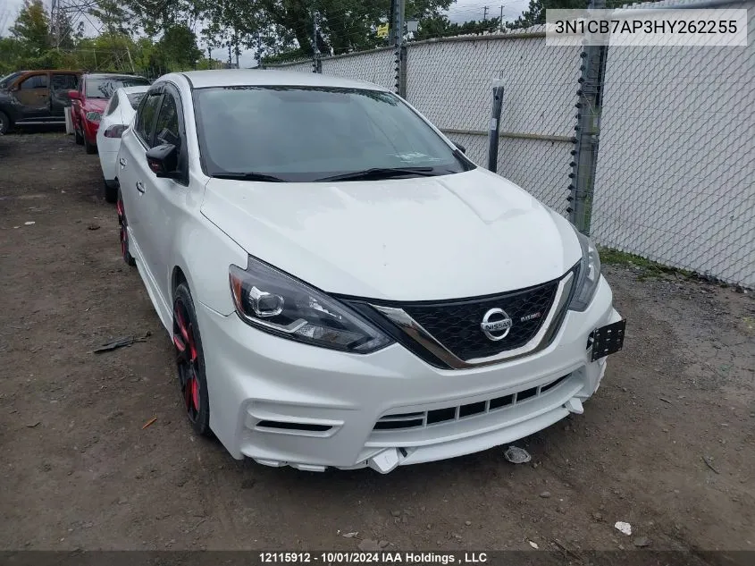 3N1CB7AP3HY262255 2017 Nissan Sentra Sr Turbo/Nismo