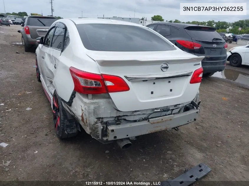 2017 Nissan Sentra Sr Turbo/Nismo VIN: 3N1CB7AP3HY262255 Lot: 12115912