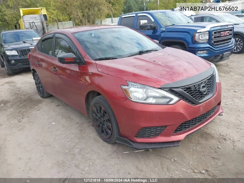 2017 Nissan Sentra VIN: 3N1AB7AP2HL676602 Lot: 12121815