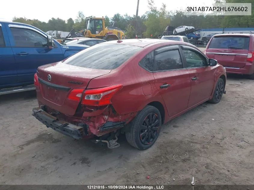 3N1AB7AP2HL676602 2017 Nissan Sentra