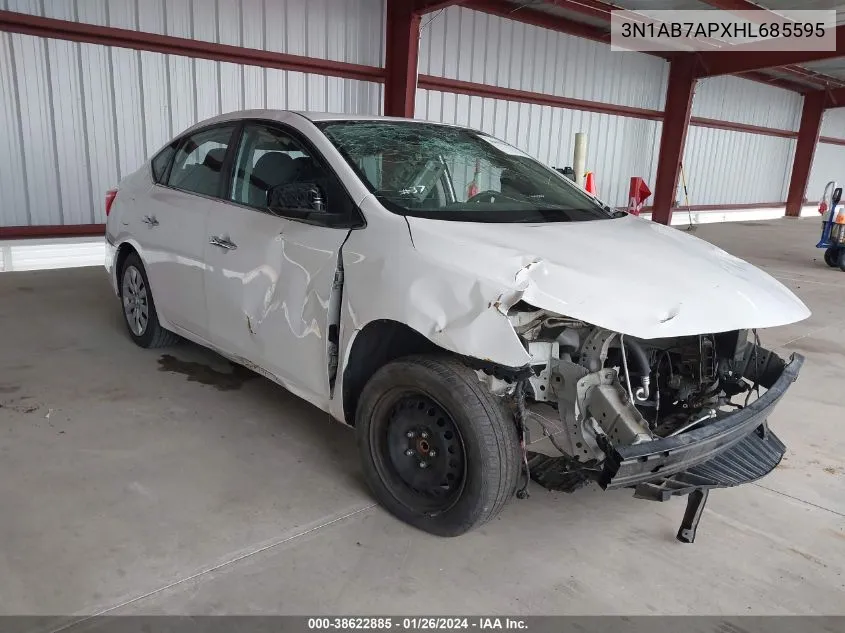 3N1AB7APXHL685595 2017 Nissan Sentra Sv