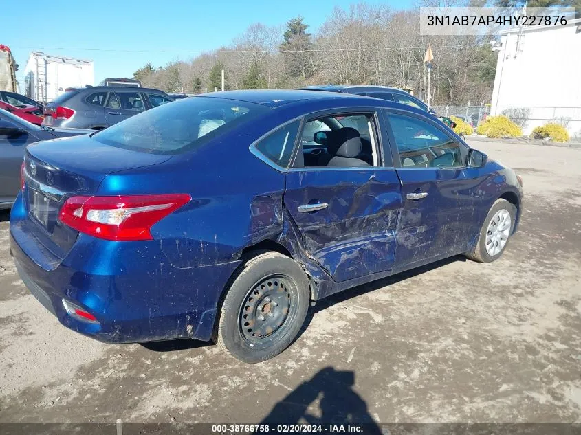 2017 Nissan Sentra S VIN: 3N1AB7AP4HY227876 Lot: 38766758