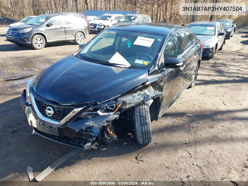 2017 Nissan Sentra Sr VIN: 3N1AB7AP2HY407504 Lot: 38903906