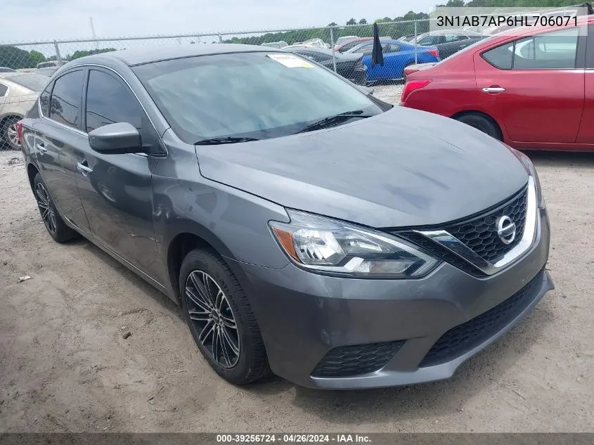 2017 Nissan Sentra Sv VIN: 3N1AB7AP6HL706071 Lot: 39256724