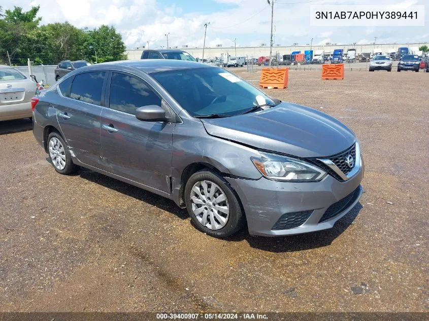 3N1AB7AP0HY389441 2017 Nissan Sentra S