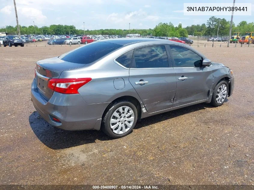 2017 Nissan Sentra S VIN: 3N1AB7AP0HY389441 Lot: 39400907